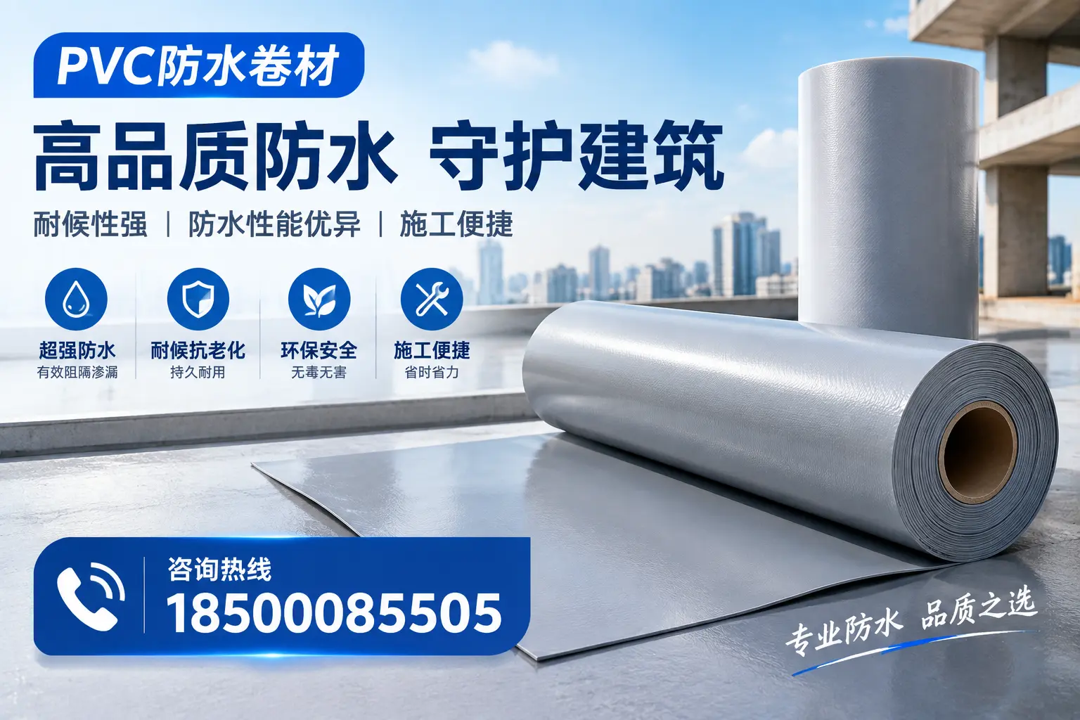 PVC防水卷材的防水效果评测,适合昌吉的科学依据